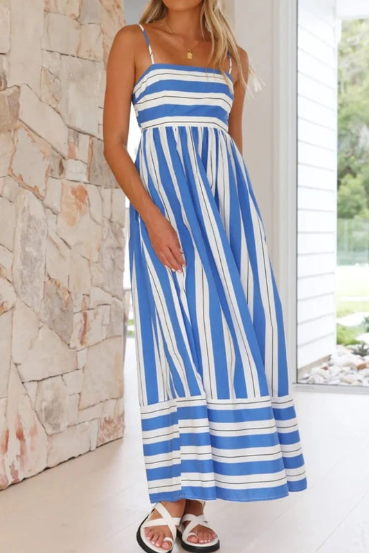 Striped Square Neck Cami Dress in 5 Colours