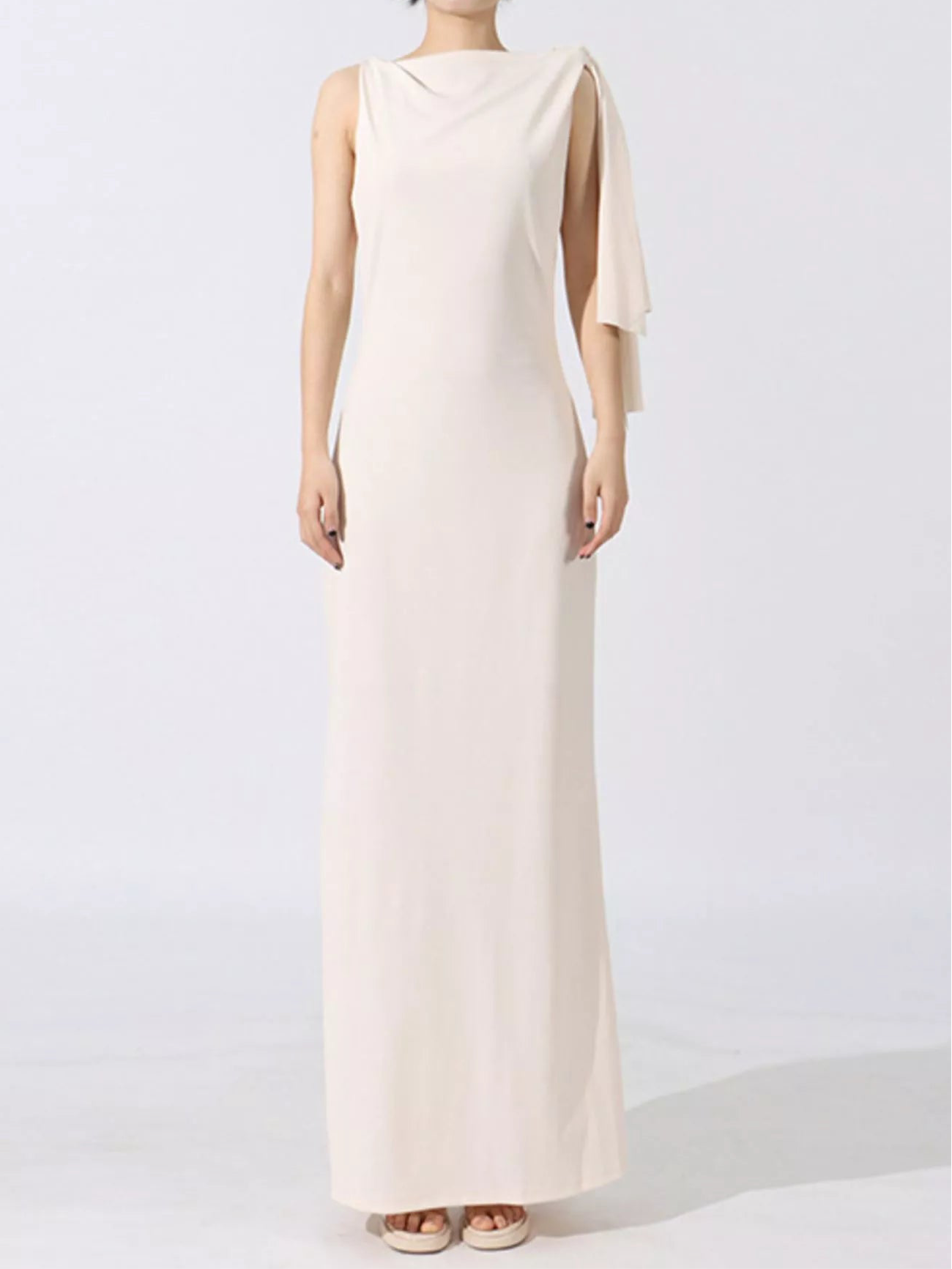Tie Shoulder Sleeveless Maxi Dress
