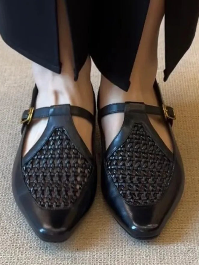 NEW ARRIVALS | Point Toe Buckle Slip-Ons