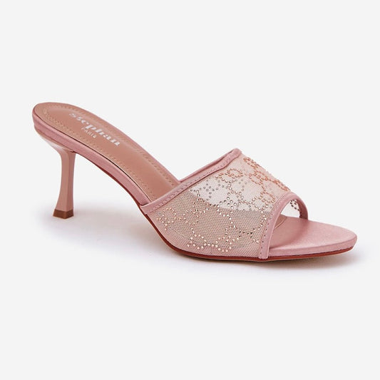 Rhinestones Mesh Sandals Step in style
