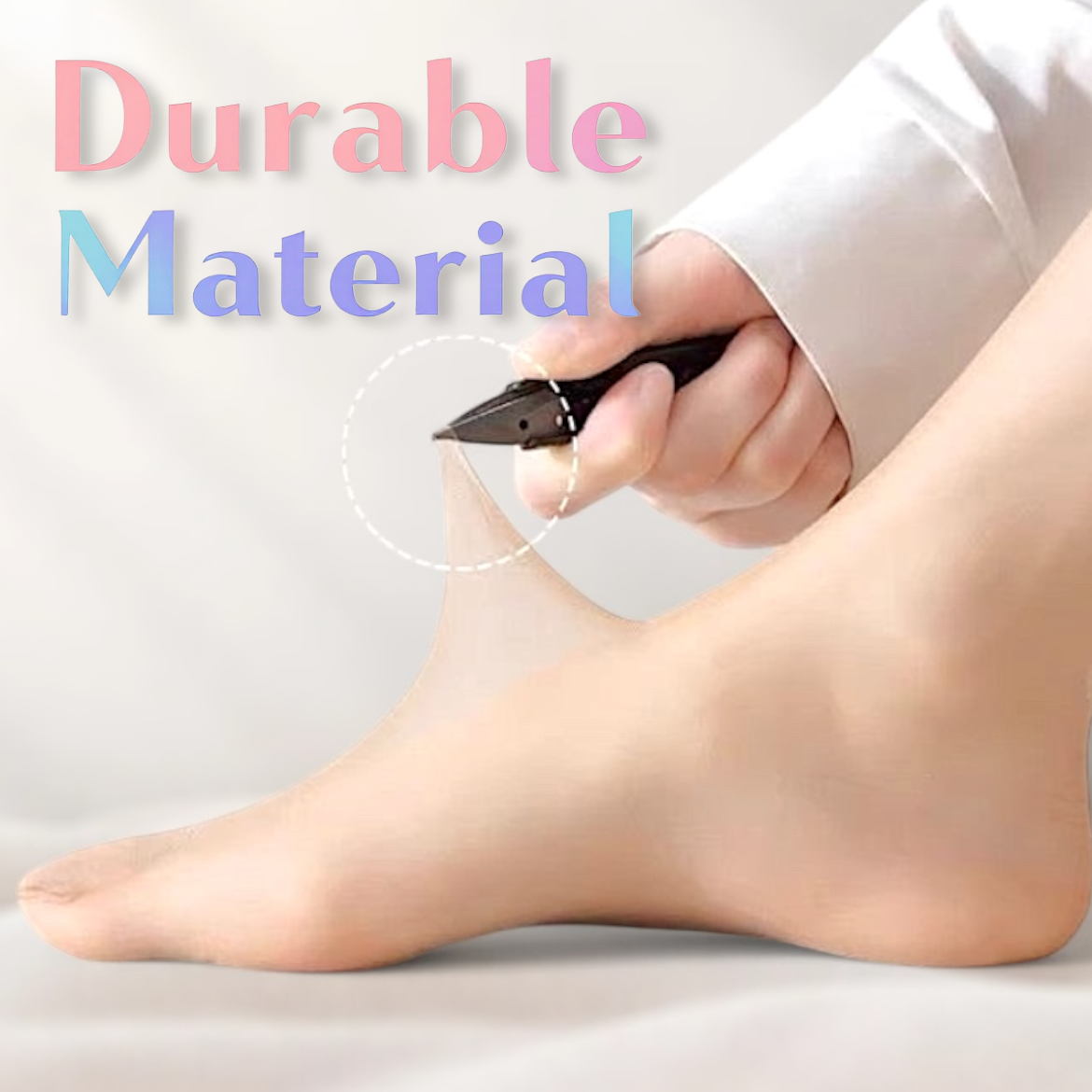 Summer Ultra-Sheer Concealer Below Knee Length Nylons 5-Pack in Nude & Black Colours