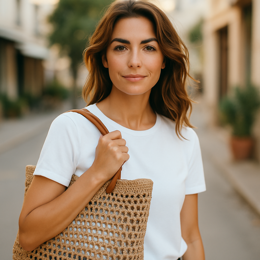 Openwork Woven Tote Bag in 2 Colours