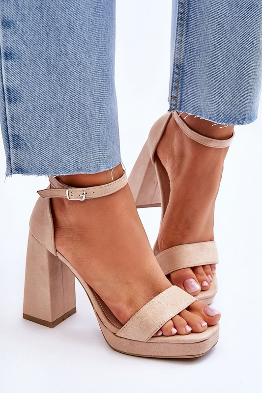 MUST HAVE | European Suede Block Heel Ankle Strap Sandals Step in style