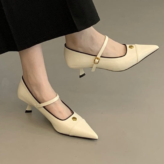 2025 Pointed Toe Mary-Jane Low-Heels in 4 Colours