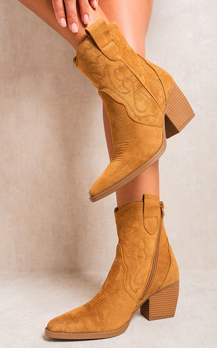 BEST SELLER | Suede Cowboy Ankle Length Boots in 7 Colours