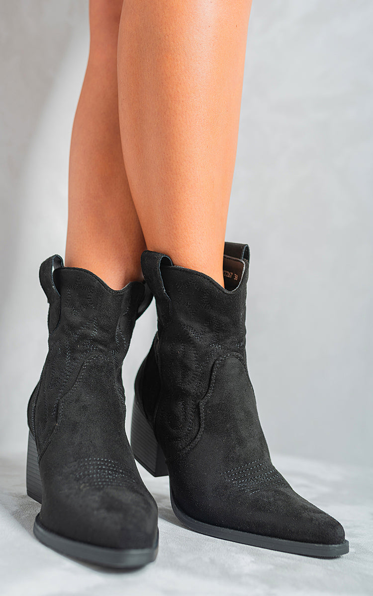 BEST SELLER | Suede Cowboy Ankle Length Boots in 7 Colours
