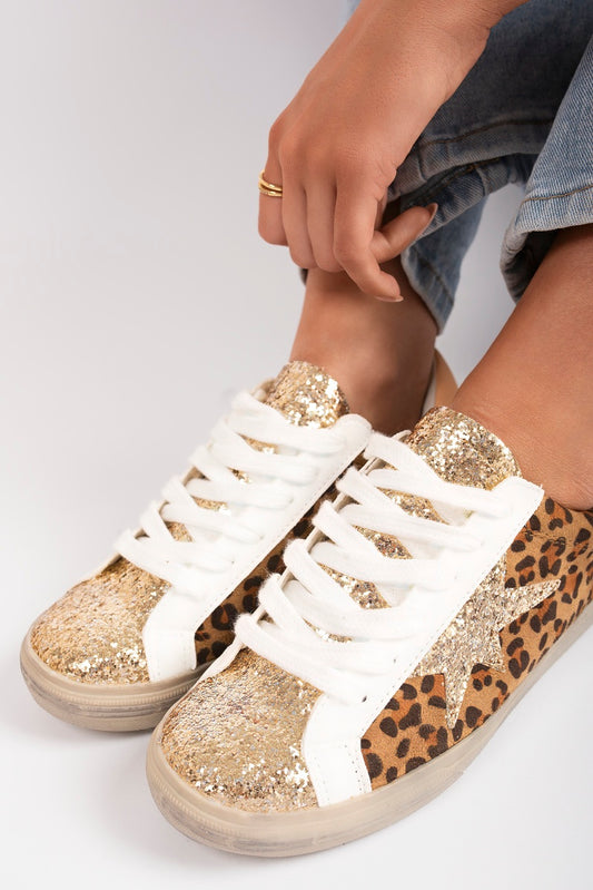 STYLE CHAUD | Baskets à lacets étoiles pailletées, 2 coloris
